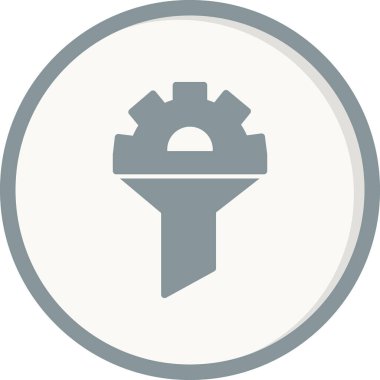 Satışlar huni simgesi, vektör illüstrasyonu