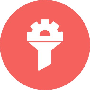 Satışlar huni simgesi, vektör illüstrasyonu