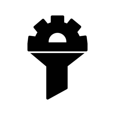 Satışlar huni simgesi, vektör illüstrasyonu