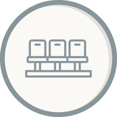 Koltuk simgesi, vektör illüstrasyonu