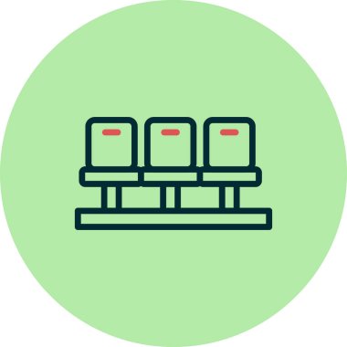 Koltuk simgesi, vektör illüstrasyonu