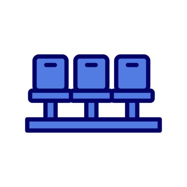 Koltuk simgesi, vektör illüstrasyonu