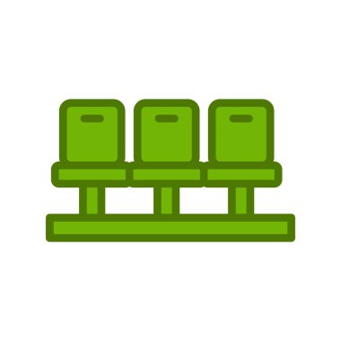 Koltuk simgesi, vektör illüstrasyonu