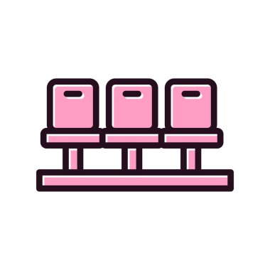 Koltuk simgesi, vektör illüstrasyonu