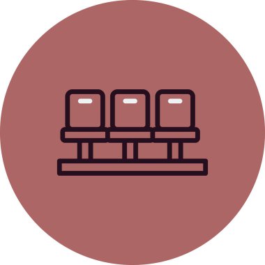 Koltuk simgesi, vektör illüstrasyonu