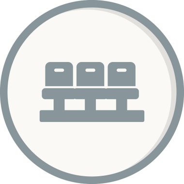 Koltuk simgesi, vektör illüstrasyonu