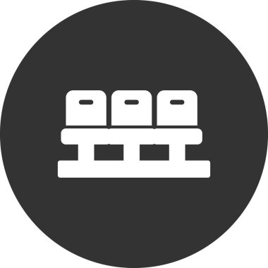 Koltuk simgesi, vektör illüstrasyonu