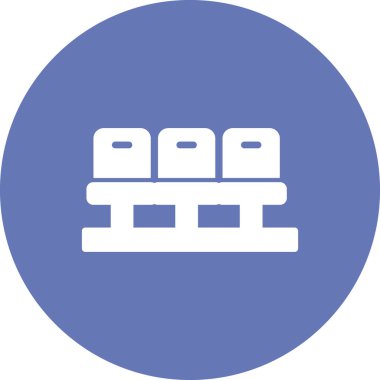 Koltuk simgesi, vektör illüstrasyonu