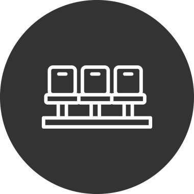 Koltuk simgesi, vektör illüstrasyonu