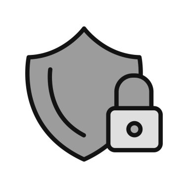 Güvenlik sistemi simgesi vektör illüstrasyonu