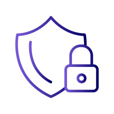 Güvenlik sistemi ikon vektörü. İnce çizgi işareti. izole edilmiş sınır sembolü çizimi