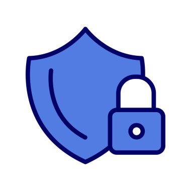 Güvenlik sistemi vektörü ince çizgi simgesi