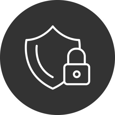 Kalkan. Web simgesi basit illüstrasyon