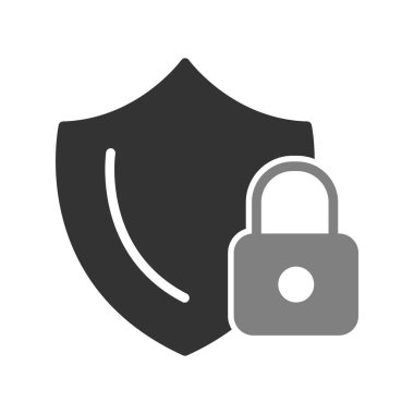 Güvenlik sistemi simgesi vektör illüstrasyonu