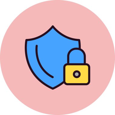 kalkan ikon vektör illüstrasyonu