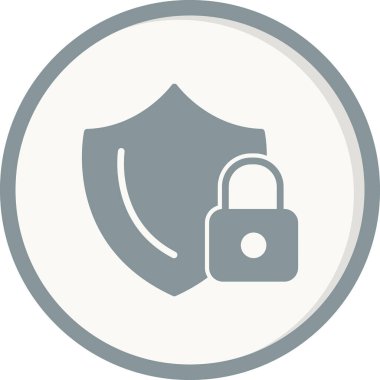 Kalkan. Web simgesi basit illüstrasyon