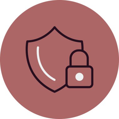 Kalkan simgesinin vektör illüstrasyonu