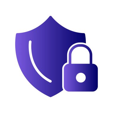 Güvenlik sistemi simgesi vektör illüstrasyonu