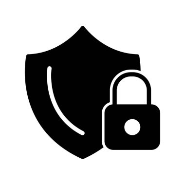 Güvenlik sistemi simgesi vektör illüstrasyonu