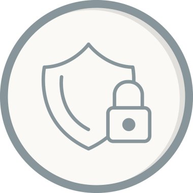 Kalkan. Web simgesi basit illüstrasyon