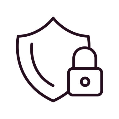 Güvenlik sistemi simgesi vektör illüstrasyonu