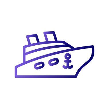 Web simge vektör çizim gemi
