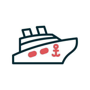 Web simge vektör çizim gemi