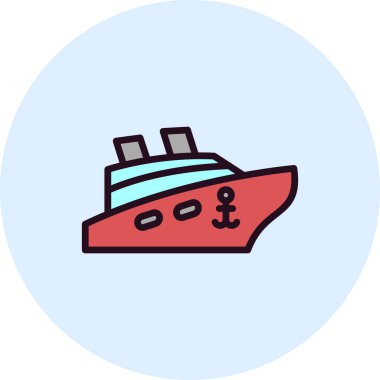 Web simge vektör çizim gemi