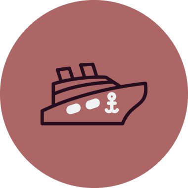 Web simge vektör çizim gemi