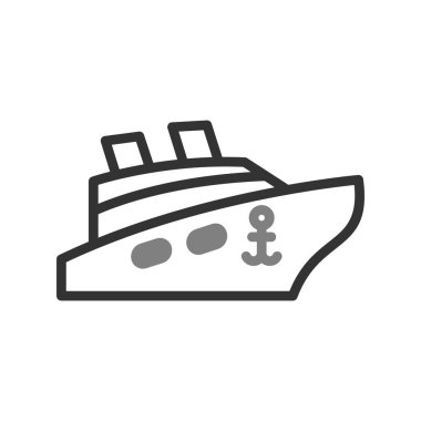 Web simge vektör çizim gemi