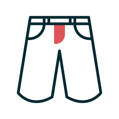 summer shorts icon, vector illustration