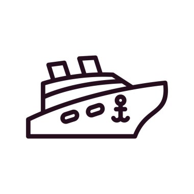 Web simge vektör çizim gemi