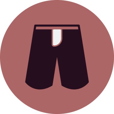 yaz şortları simgesi, vektör illüstrasyonu