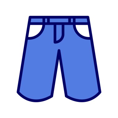 yaz şortları simgesi, vektör illüstrasyonu