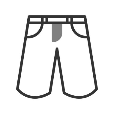 yaz şortları simgesi, vektör illüstrasyonu