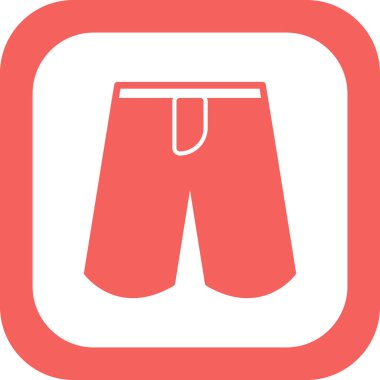 yaz şortları simgesi, vektör illüstrasyonu