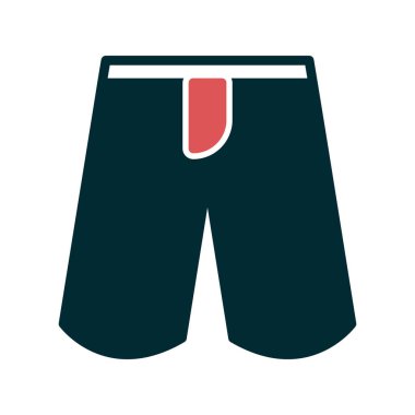 yaz şortları simgesi, vektör illüstrasyonu