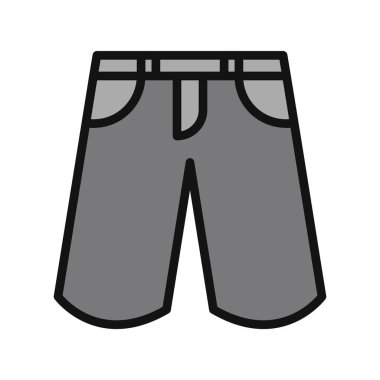 yaz şortları simgesi, vektör illüstrasyonu