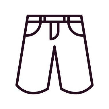yaz şortları simgesi, vektör illüstrasyonu