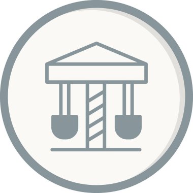 Dönen salıncak simgesi, vektör illüstrasyonu