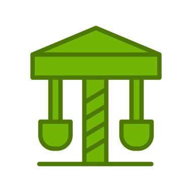 Dönen salıncak simgesi, vektör illüstrasyonu