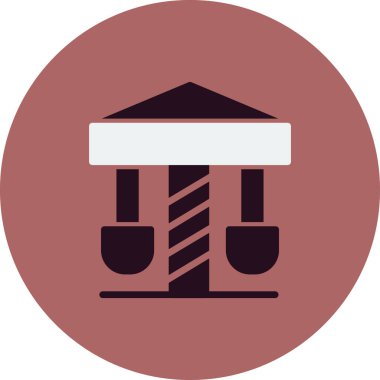 Dönen salıncak simgesi, vektör illüstrasyonu