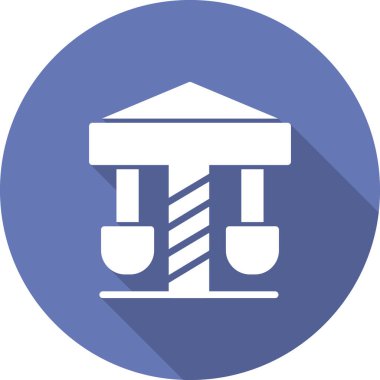 Dönen salıncak simgesi, vektör illüstrasyonu