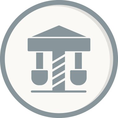 Dönen salıncak simgesi, vektör illüstrasyonu