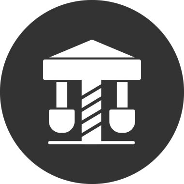 Dönen salıncak simgesi, vektör illüstrasyonu