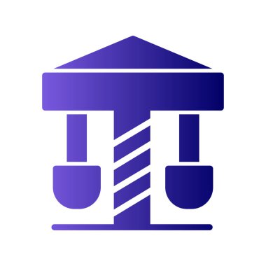 Dönen salıncak simgesi, vektör illüstrasyonu