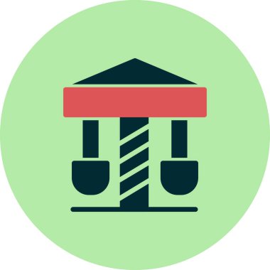 Dönen salıncak simgesi, vektör illüstrasyonu