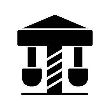 Dönen salıncak simgesi, vektör illüstrasyonu