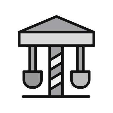 Dönen salıncak simgesi, vektör illüstrasyonu