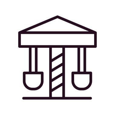 Dönen salıncak simgesi, vektör illüstrasyonu